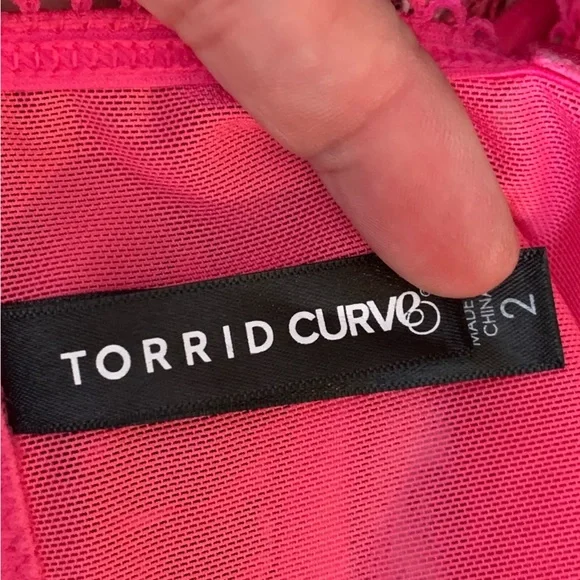 Torrid Pink Underwire Bra with Lace Detailing - Picture 7 of 9